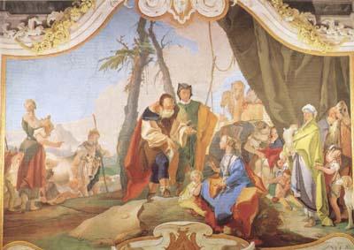 Giovanni Battista Tiepolo Rachel Hiding the Idols from her Father Laban (mk08) oil painting picture